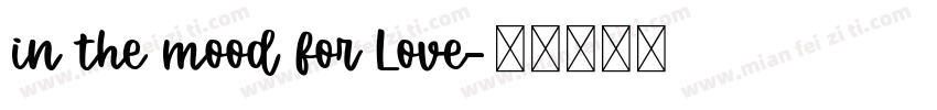 in the mood for Love字体转换